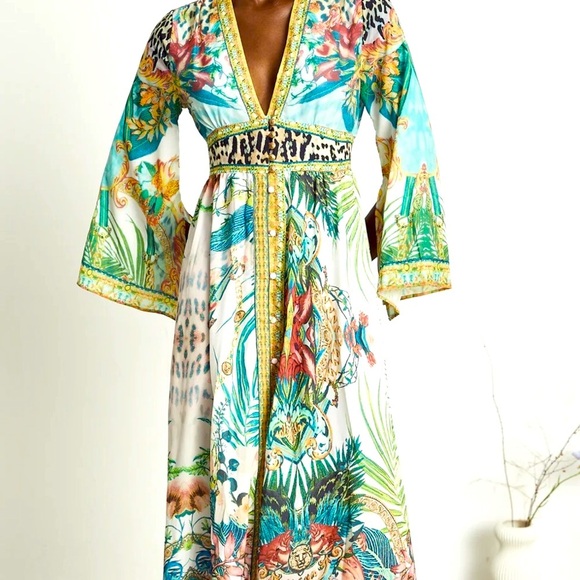 Miss Rosier Dresses & Skirts - Miss Rosier Floral and Animal Print Maxi Dress